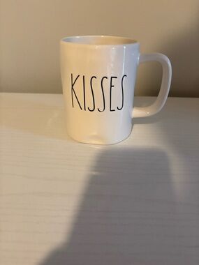 RAE DUNN Cream 'KISSES' Ceramic Mug - Home Dining